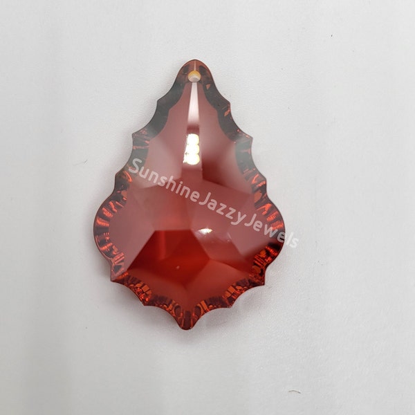 Swarovski Crystal Red Magma 50mm Pendalogue 8901 Pendant/ Suncatcher/ Chandelier Part; Logo Etched; Retired/ Discontinued