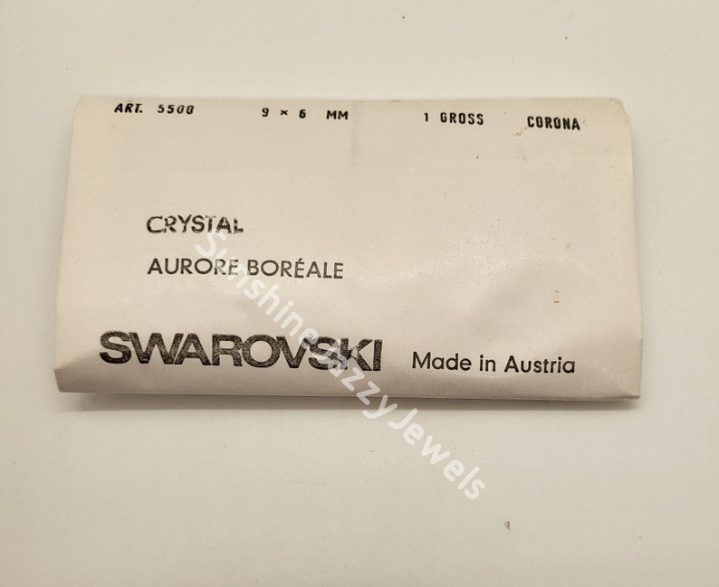 6 pièces Swarovski Crystal Clear AB en forme de larme à facettes 5500 9 x 6 mm, 10 x 7 mm, 12 x 8 mm, 15 x 10 mm ou 18 x 12 mm Centre foré millésime image 4