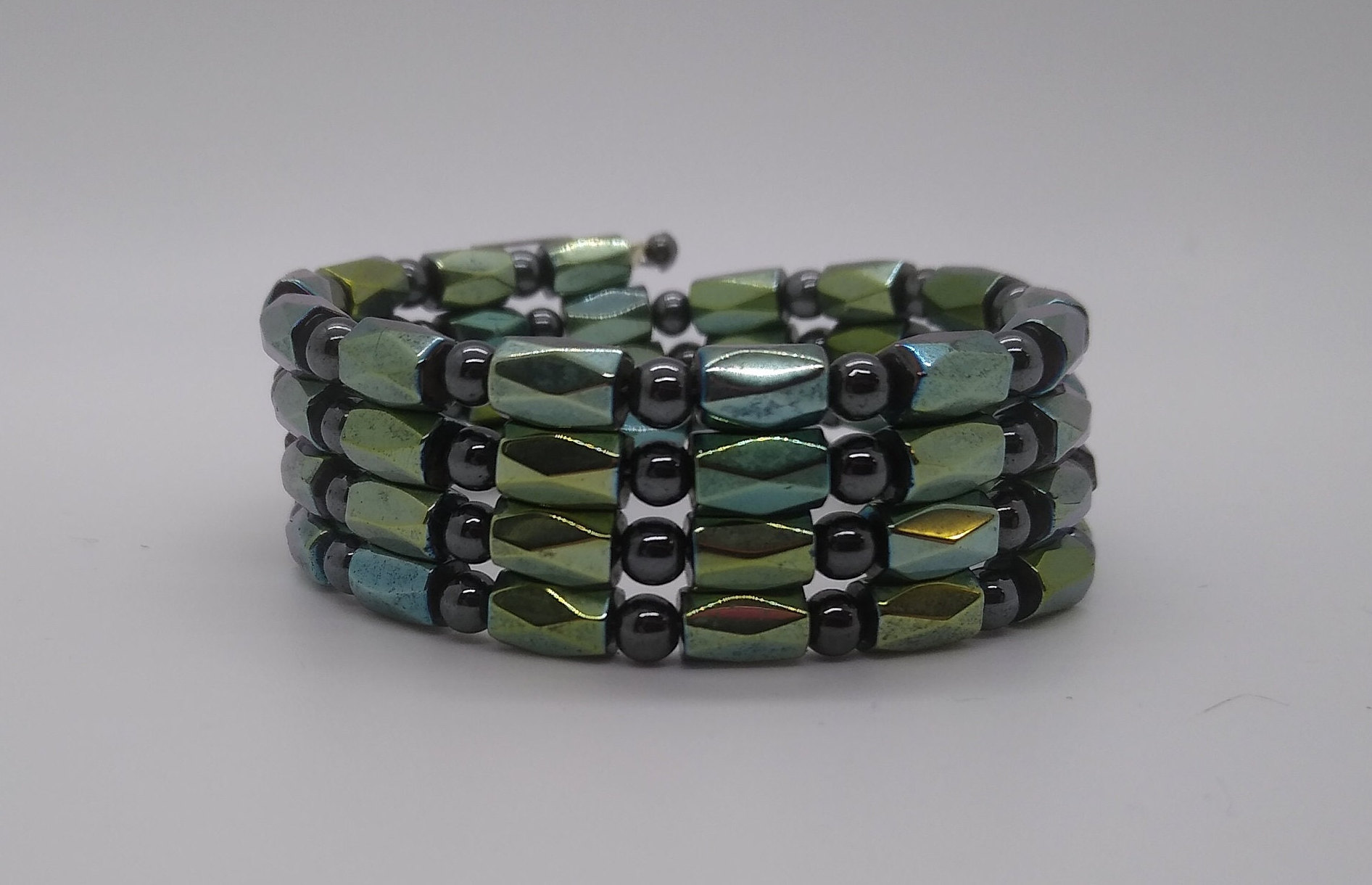 Therapeutic Magnetic Green Hematite Beaded Wrap Bracelet Anklet Necklace 24 or 2 Feet Pain Management Stylish Fun Etsy