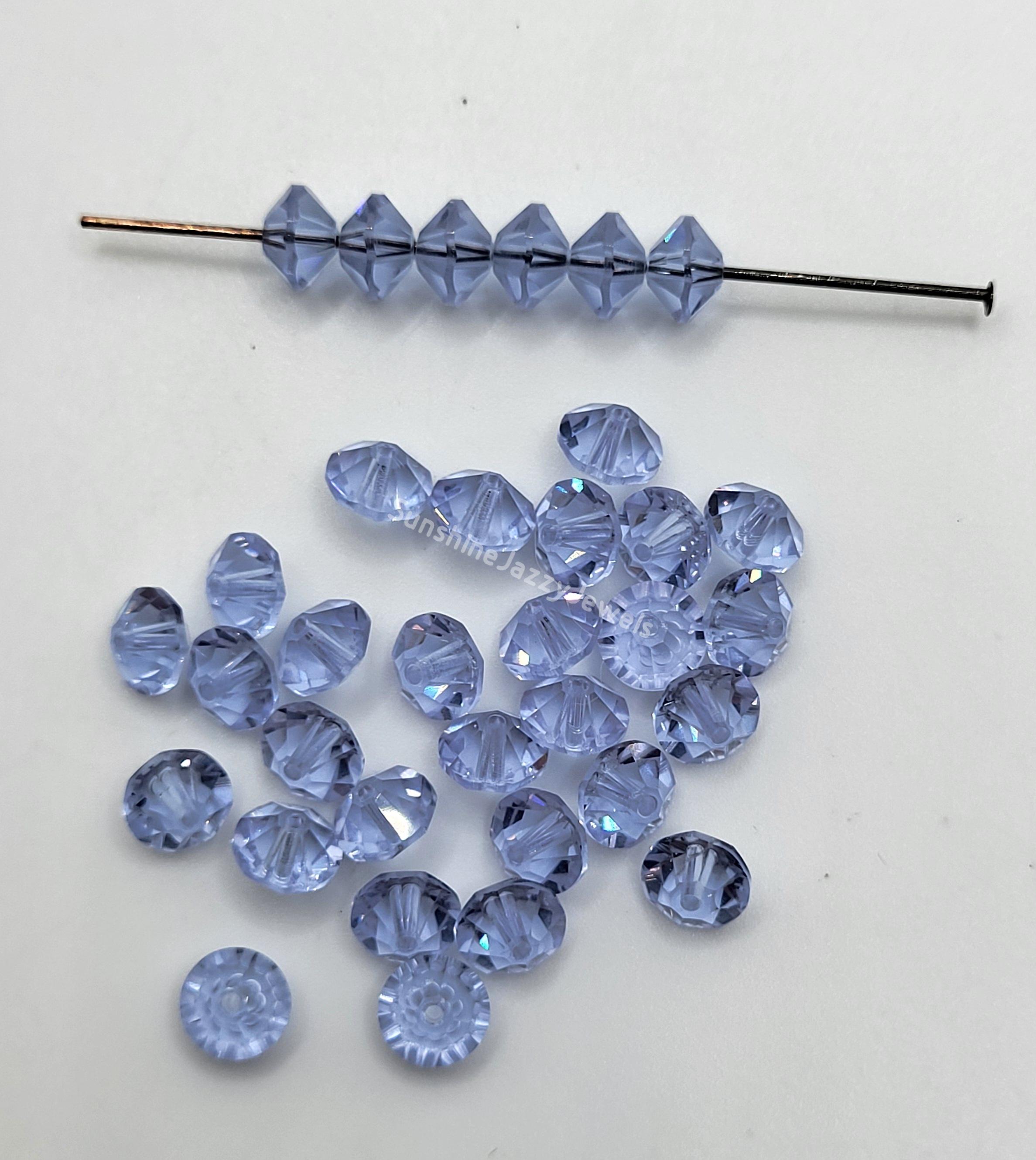 12pc Swarovski Crystal Alexandrite 6mm Flat Bicone 5307 Beads