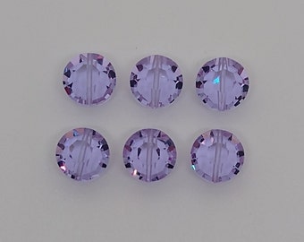 6 cristaux Swarovski alexandrite 10 mm lentille 5100 perles ; Aka aspirine ou perles de comprimés ; millésime ! Rares ! Changement de couleur !