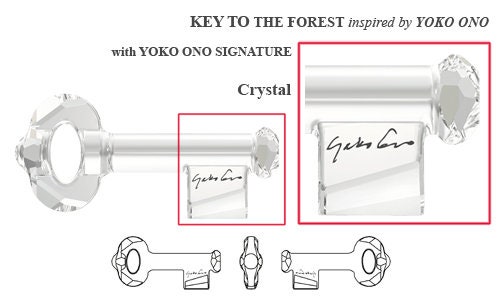 Swarovski Crystal Clear 30mm Key to Open the Forst 6918 Pendant