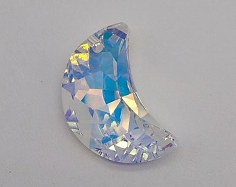 Swarovski Crystal Clear AB 30mm Moon 6722 Pendant; Large