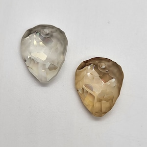 Swarovski Crystal 23mm Rock 6190 Pendant; 2 Colors: Golden Shadow or Silver Shade; Unique!