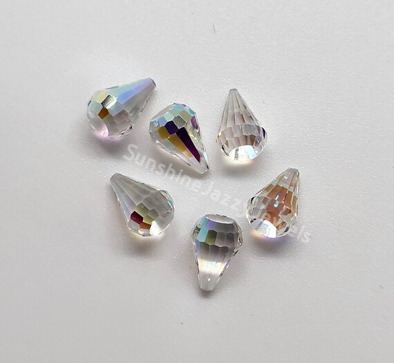 Factory Pack Swarovski Crystal Clear AB 10mm Cone 4848 Fancy Stone