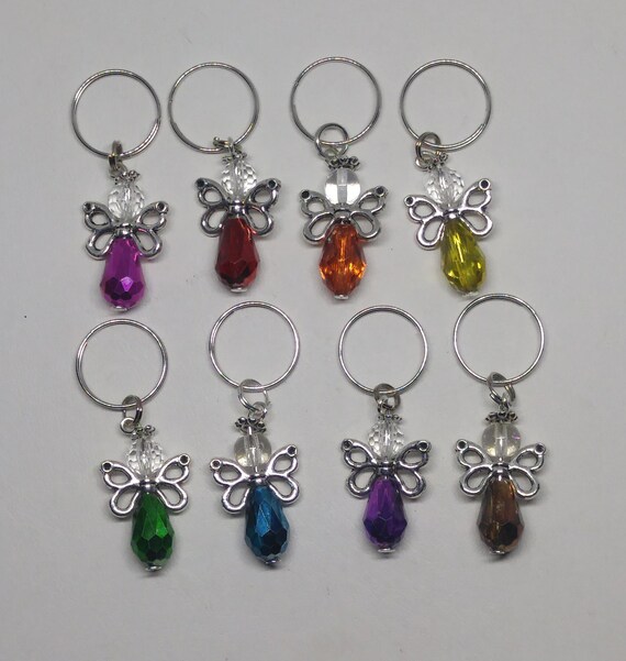 angel keyrings crystal