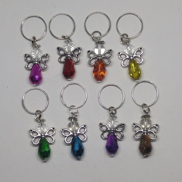 5 or 20pc Bright Metallic Guardian Angel Keychain/ Zipper Pull;  Wholesale Bulk; Gifts for Coworkers, Class, Team, Friends, Family