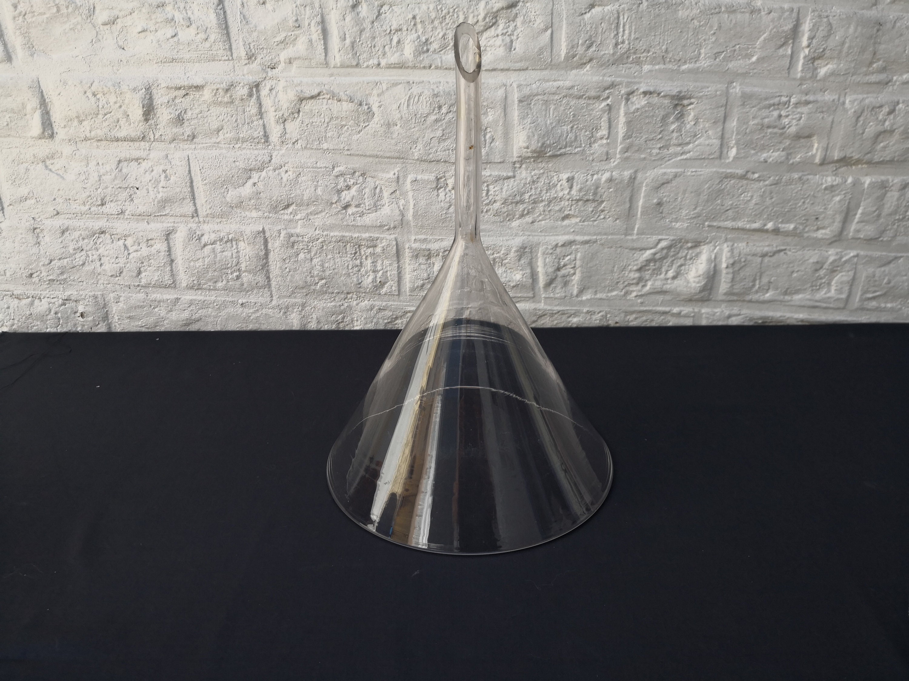 Entonnoir /Cloche/Dôme en Verre Xl/ Chimie Apothicaire Français Vintage