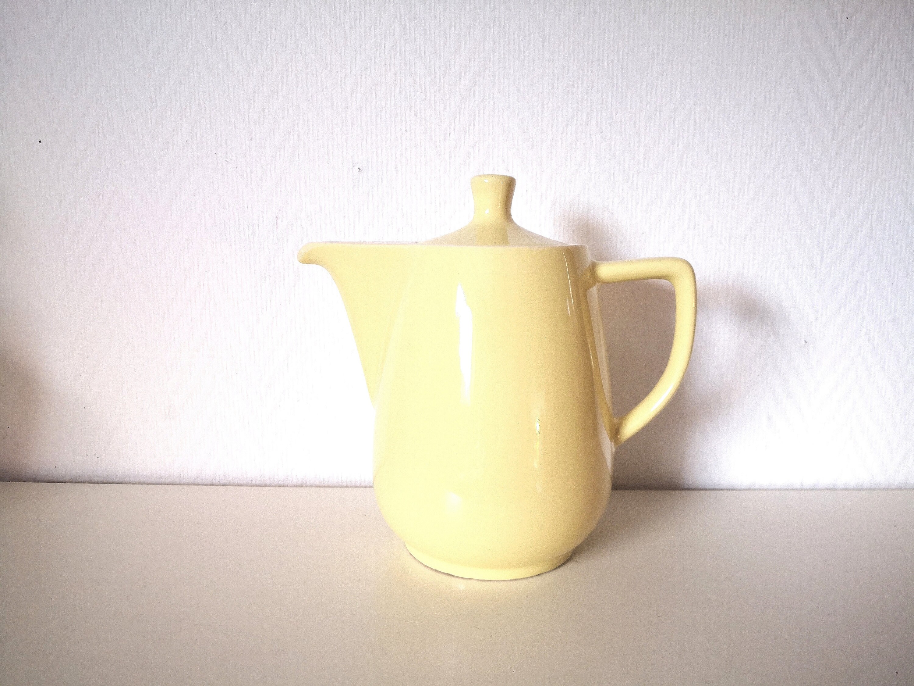 Cafetière/Pot à Café /Verseuse/ Melitta /Céramique Jaune /Français Vintage