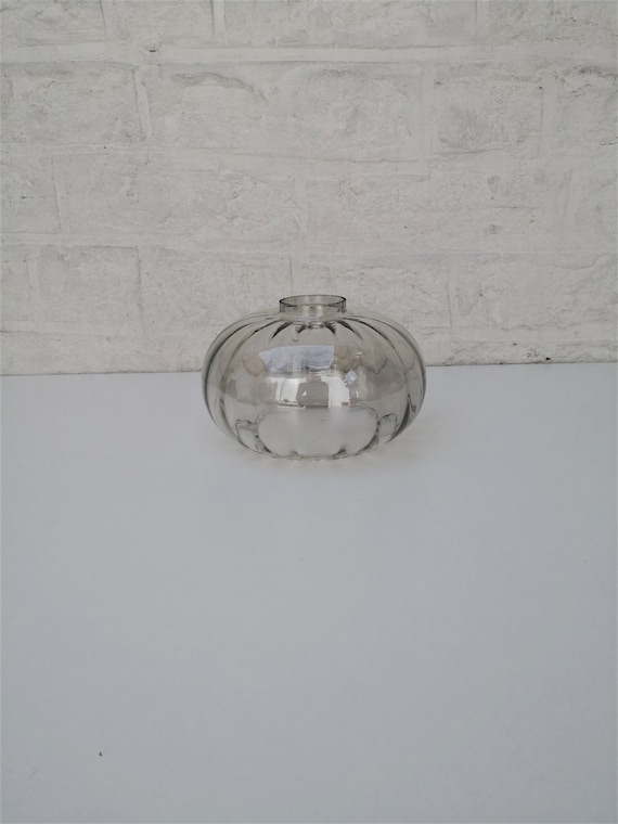 Smoky Gray Iridescent Glass Ball Hanging France 70s Etsy