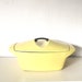 Yellow Enameled Cast Iron Casserole Dish By Raymond Loewy For Le Creuset 1950s 2