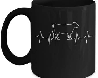 Cow Lovers Heartbeat Beautiful Gift For Farmers