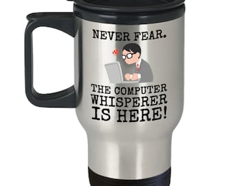 Computer Whisperer Travel Mug Tech Nerd IT Gift Coffee Cup