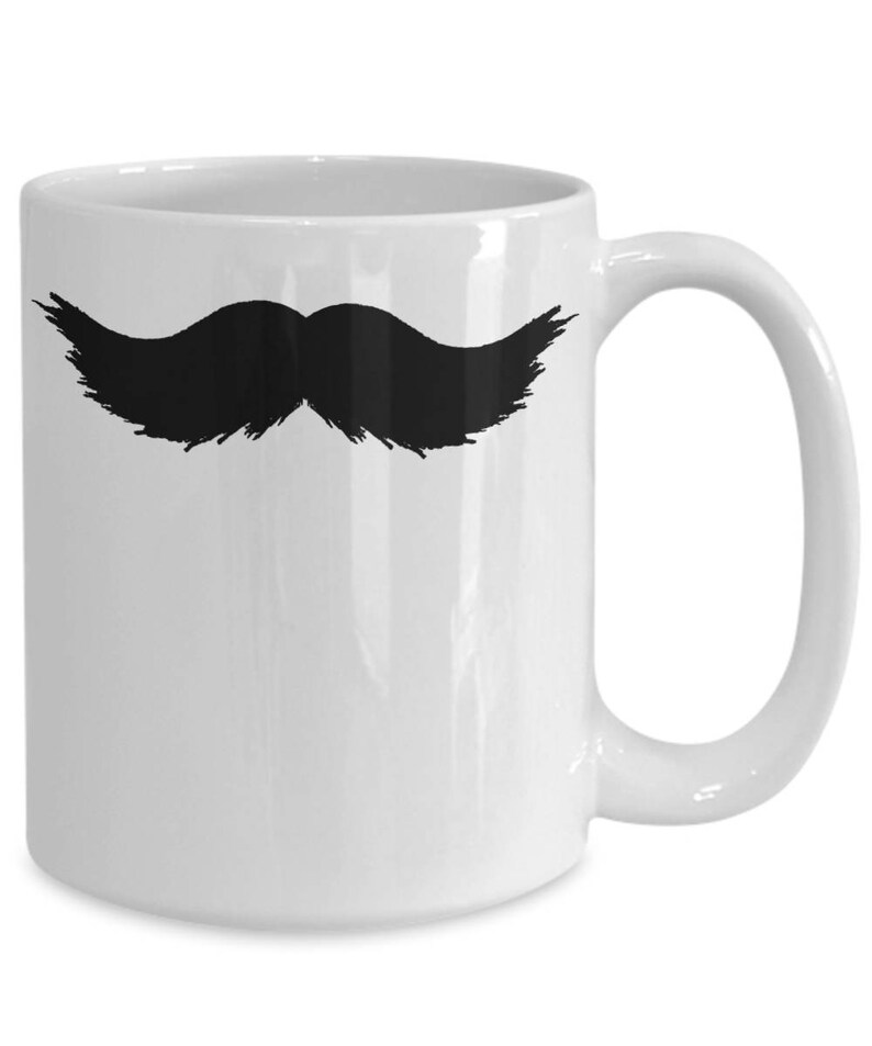 Mustache Coffee Mug Funny Hipster Facial Hair Joke Gift Etsy
