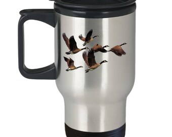 Canada Goose Coffee Travel Mug Cool Geese In Flight Gift