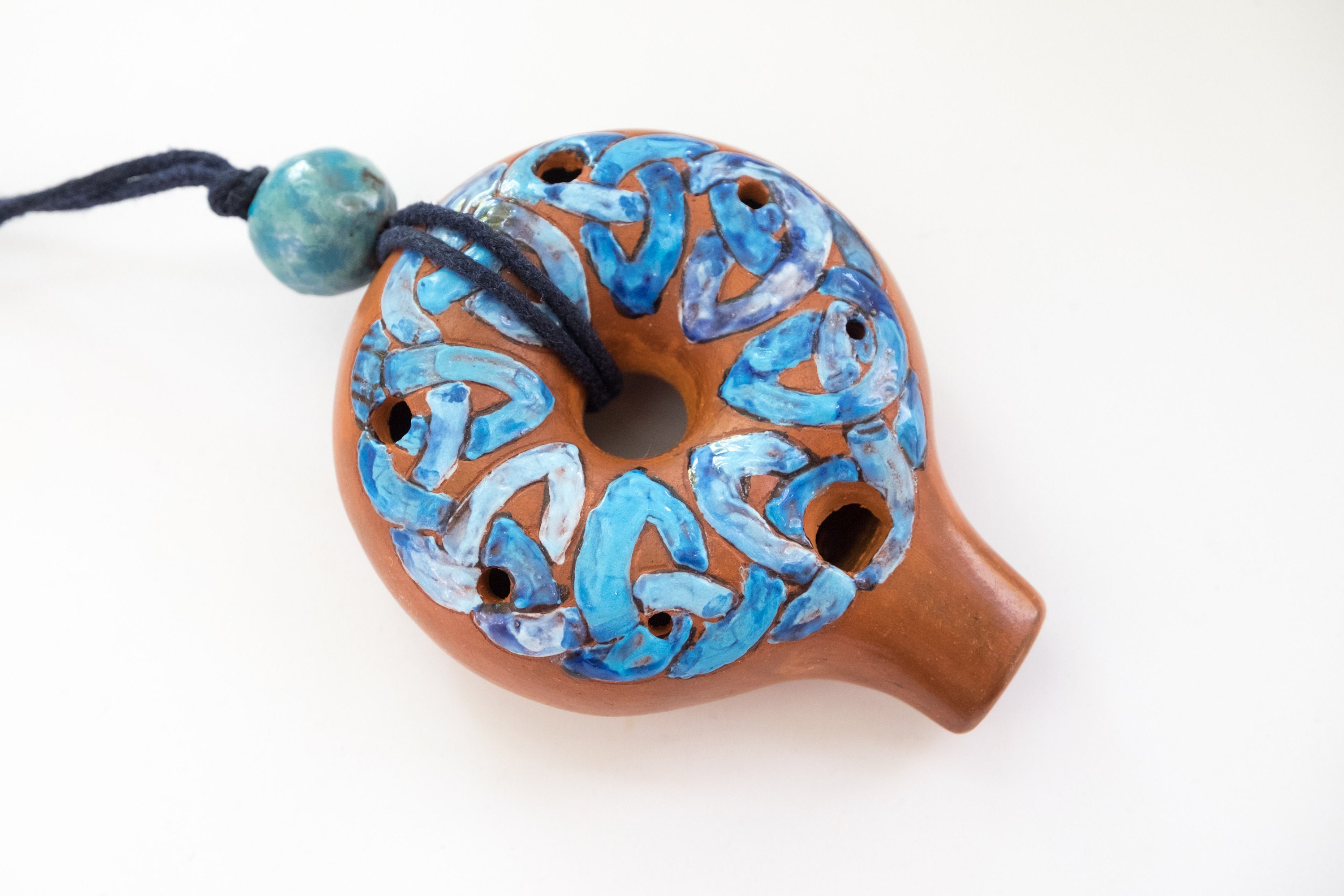 Ceramic Ocarina Celtic Knotwork. Musical Instrument Celtic Etsy