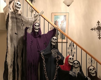 The Catacomb Collection- 6 foot hanging Halloween Skeletons- Not available in stores
