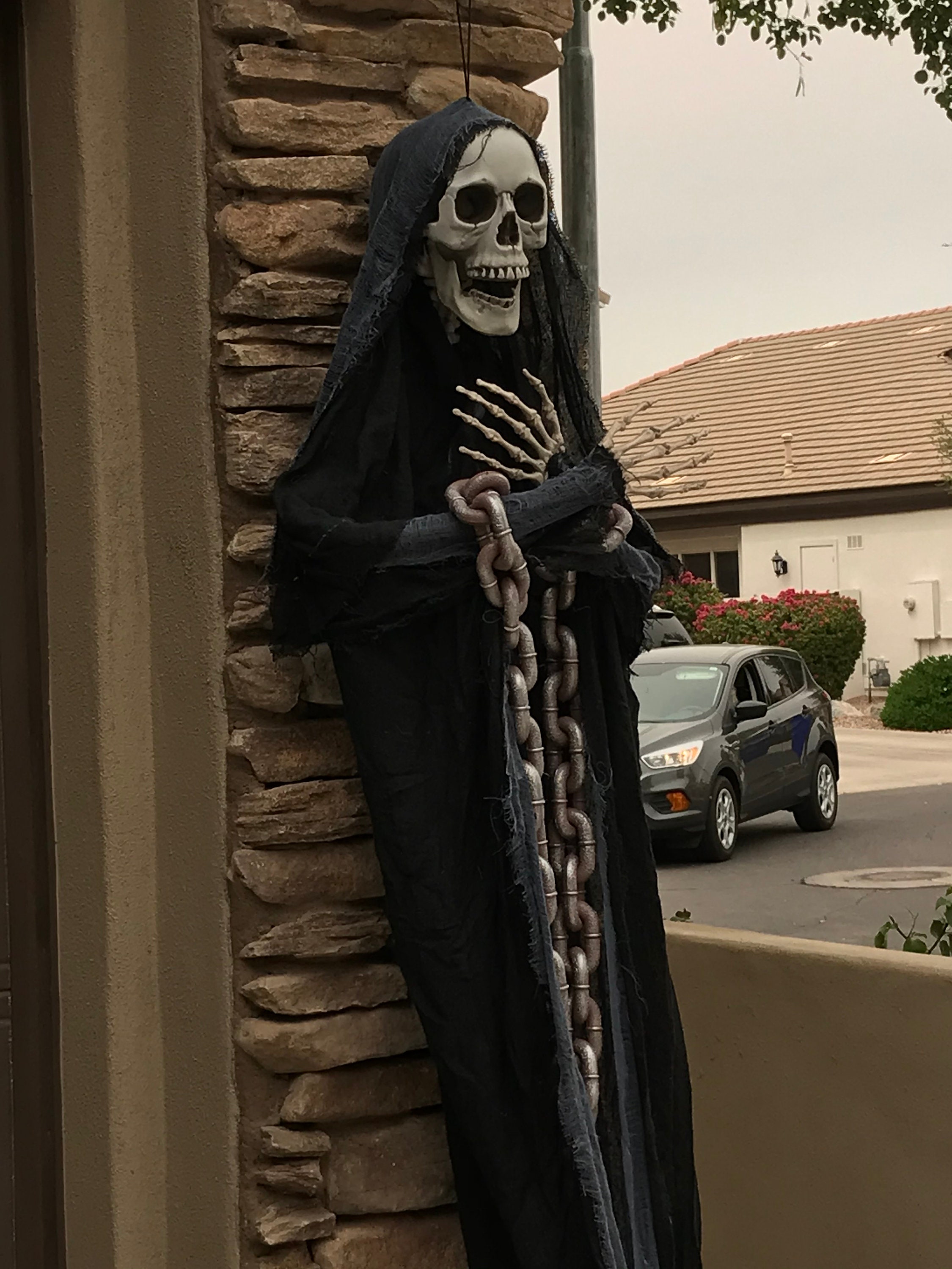 7 foot Hanging Haunted Halloween Posable Skeleton- "Alice in Chains" from the  "The Catacomb Collection"