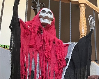 Life size  Foot Hanging Halloween Skeleton "The Cardinal Corpse"