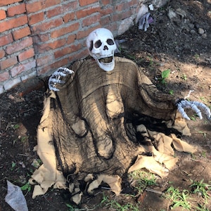 The Night Creeper Life Size Outdoor Halloween Grave Yard Skeleton image 2