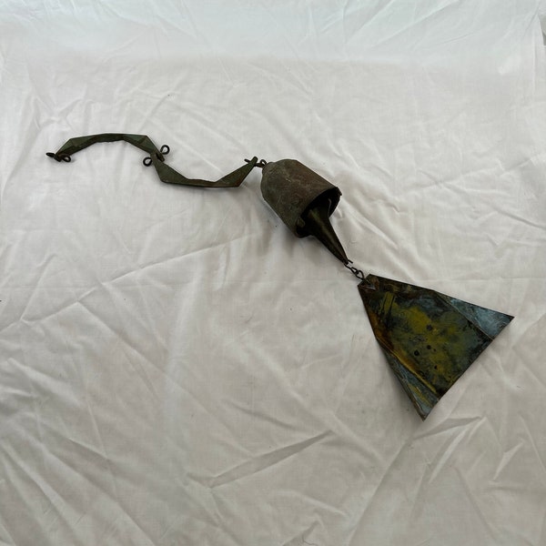 Vintage Bronze Cosanti Hanging Bell Windchime by Paolo Soleri