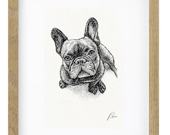 Custom Fine Liner Sketch - Pet Portrait