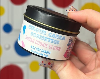 Sugar Cookie Clown 4 oz Soy Candle