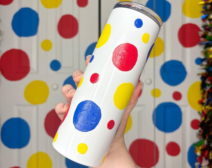 Primary Color Dots 20 oz Metal Tumbler