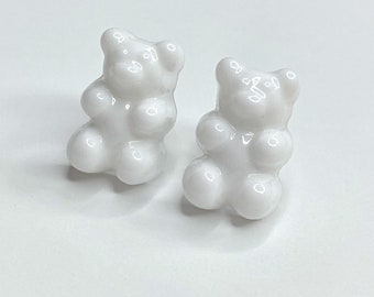 White Gummy Bear Earrings