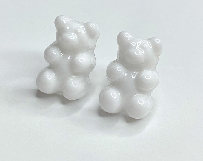 White Gummy Bear Earrings