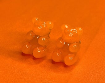 Orange Gummy Bear Earrings