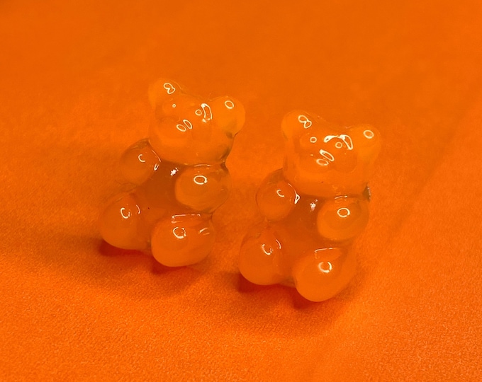 Orange Gummy Bear Earrings