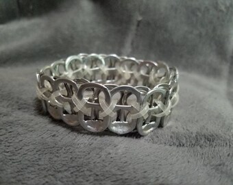 Cross stitch soda tab braclet