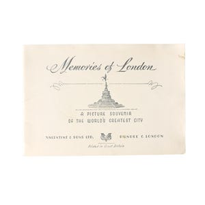 Memories of London, Vintage Buch mit Farbbildern und Karte, herausgegeben von Valentine&#39;s, britisches Sammlerstück