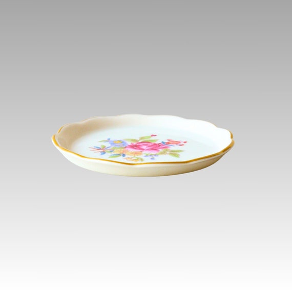 Handpainted circle Herend porcelain ring dish wit… - image 2