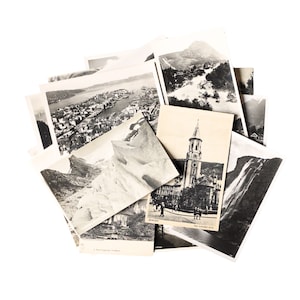 25 pre-1945 Norwegian postcards, vintage collectible postcards from Scandinavia, supplies for paper art, postcrossing