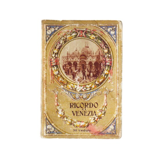 Vintage Venice photo album, Italian tourist souvenir, 1920s