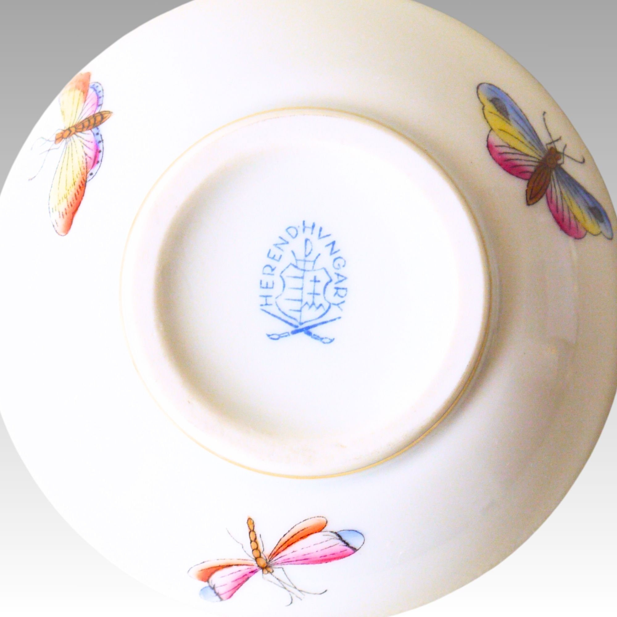 Herend Brown Porcelain Pottery, Ceramics & Glass for sale  Vintage Herend Hungarian porcelain preening bird trinket box display picture 1