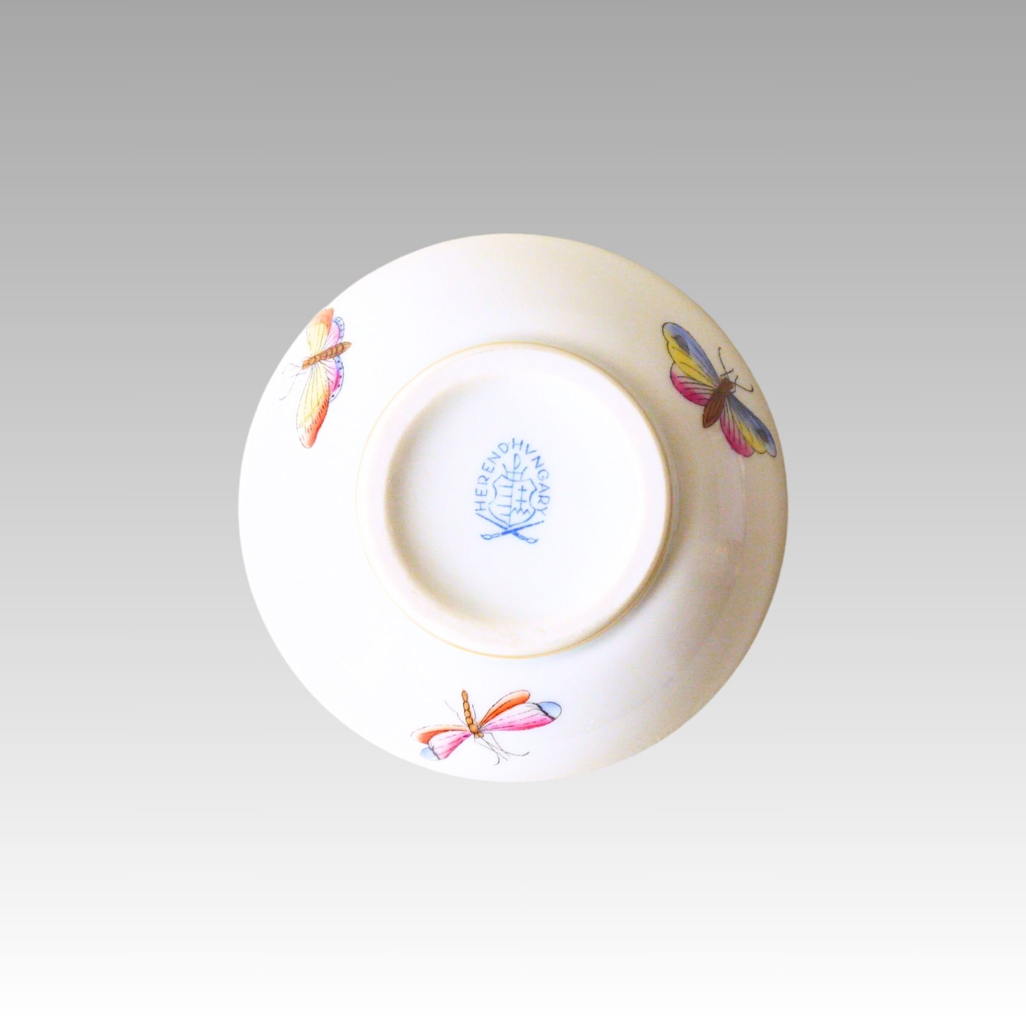 Herend Brown Porcelain Pottery, Ceramics & Glass for sale  Vintage Herend Hungarian porcelain preening bird trinket box main image 1