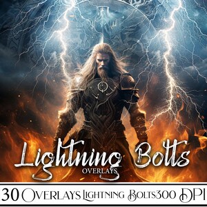 30 bliksemschichten overlays, magisch licht overlays, foto-overlay, fotobewerking, Photoshop, digitale download, persoonlijk en commercieel gebruik