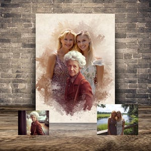 Custom Memorial Photo - Add Loved One to Photo, Personalized Remembrance Portrait, Gift for Loss, Merged Memorial Art Personalized Memorial