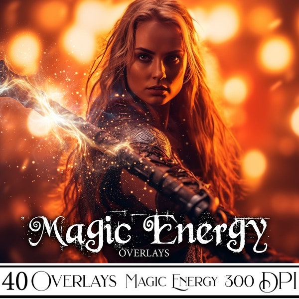 40 Magic Energy Overlays, magic orbs overlays, Photo Overlay, Photo Editing, PNG File For Photoshop, digital download, Fairy background,