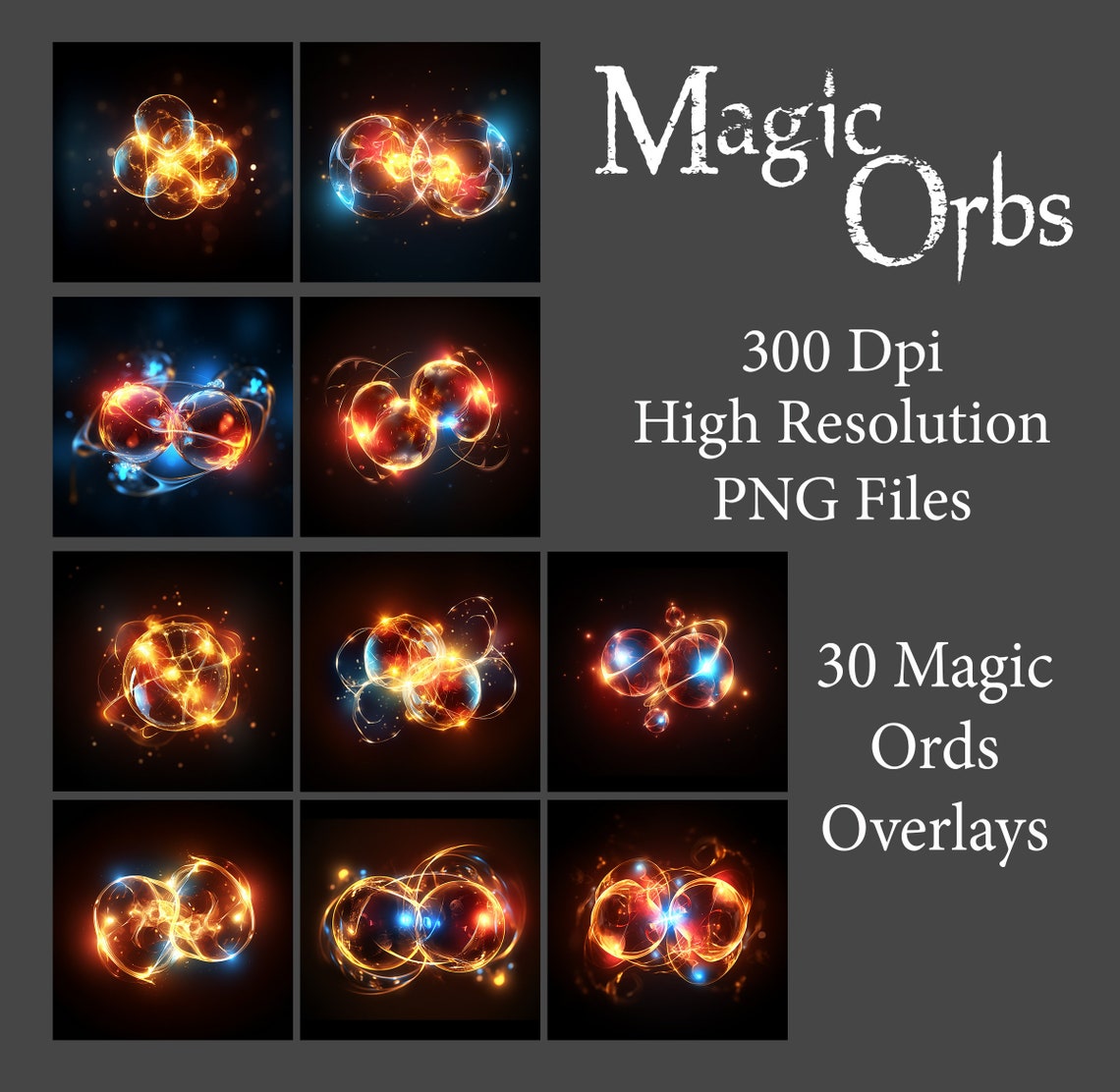 Secure File Orbs 30 Magic Ball Overlays, Magic Orbs Overlays, Photo Overlay, Photo ...