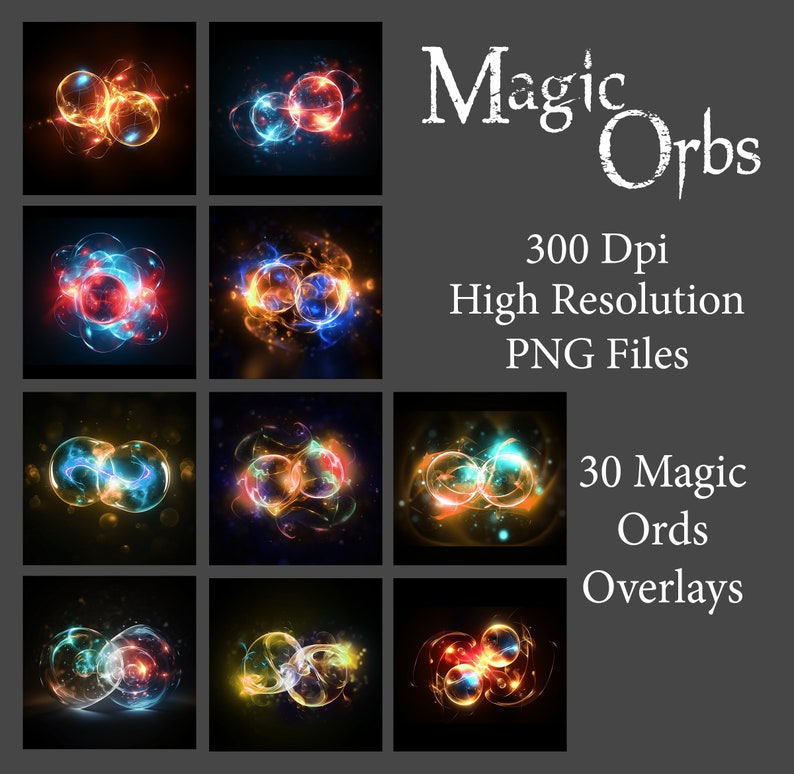 30 Magic Ball Overlays, Magic Orbs Overlays, Photo Overlay, Photo ...