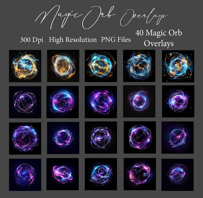 40 Magic Energy Overlay Magic Orbs Overlay Photoshop Photo Overlay ...