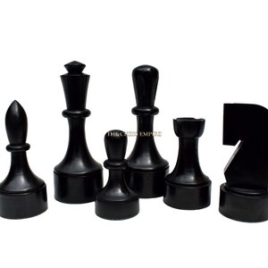 The Northern Art Series wood chess pieces 3.75 King Boxwood/Ebonized luxury wood chess piecesThe Chess Empire image 3