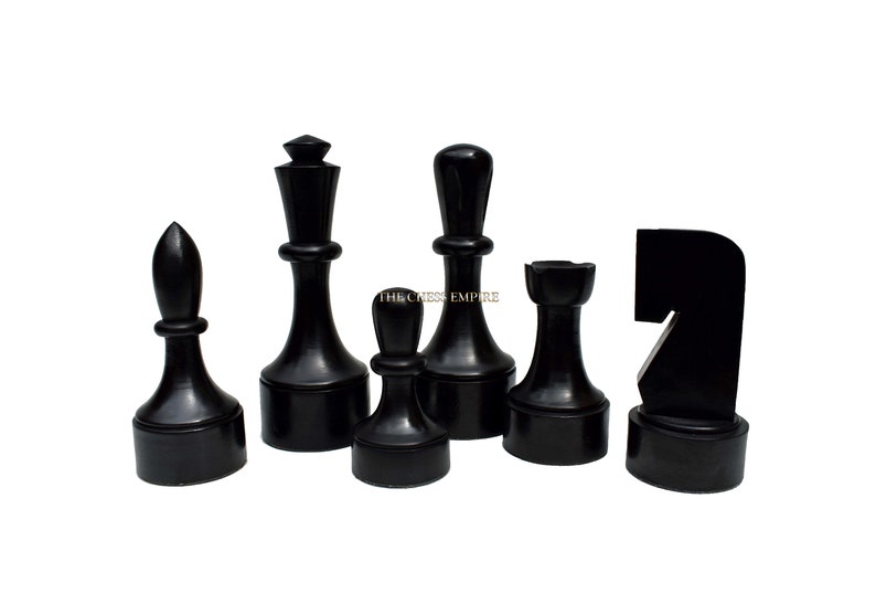 The Northern Art Series wood chess pieces 3.75 King Boxwood/Ebonized luxury wood chess piecesThe Chess Empire image 3