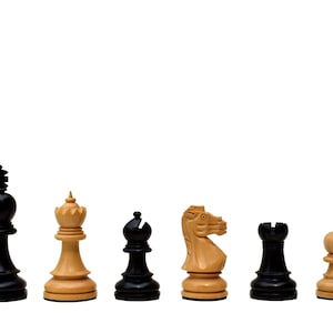 The Taj Series wood chess pieces Boxwood & Ebonized 3.5&quot; King luxury staunton wood chess pieces-The Chess Empire