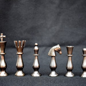 Majestic Series Brass Chess Set chess pieces-3.5&quot; King luxury metal chess pieces solid brass chess pieces--The Chess Empire