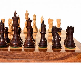 Players Series luxury chess pieces Boxwood & Rosewood 3.75" staunton wood chess pieces- The Chess Empire